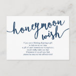 Rustic Navy Blue Script, Wedding Honeymoon Wish Enclosure Card<br><div class="desc">This is the Rustic Script,  Wedding Enclosure Card. You can change the font colours,  and add your wedding details in the matching font / lettering. #TeeshaDerrick</div>