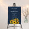 Rustic Navy Blue Sunflowers Wedding Welcome