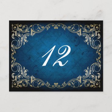 rustic "navy blue"  wedding table seating card