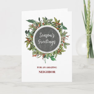 Rustic Neighbor Christmas Holiday Card