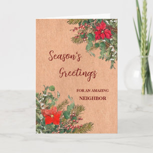 Rustic Neighbor Christmas Holiday Card