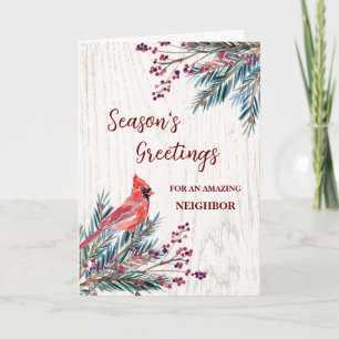Rustic Neighbor Christmas Holiday Card
