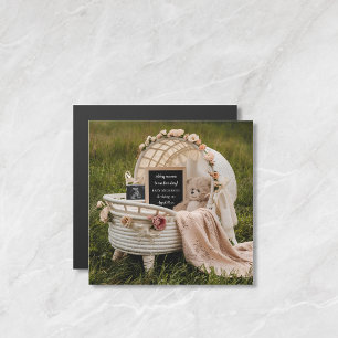 Rustic Neutral Baby Reveal pregnancy announcement