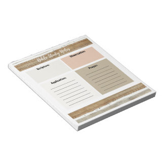 Rustic Neutral Bible Study Notes Notepad