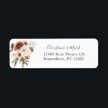 Rustic Neutral Boho Floral Return Address Label<br><div class="desc">Complete your invitations or greeting cards with your Rustic Neutral Boho Floral Return Address Labels.

To use the address label- choose from two cursive fonts,  a print font,  or long name font for the name. You can use a 3rd line for the address in the address place.</div>
