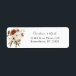 Rustic Neutral Boho Floral Return Address Label<br><div class="desc">Complete your invitations or greeting cards with your Rustic Neutral Boho Floral Return Address Labels.

To use the address label- choose from two cursive fonts,  a print font,  or long name font for the name. You can use a 3rd line for the address in the address place.</div>