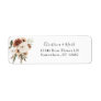 Rustic Neutral Boho Floral Return Address Label