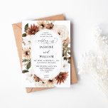 Rustic Neutral Boho Floral Wedding Invitation<br><div class="desc">Hand painted natural, neutral beige, champagne, white, and terracotta florals come together to create this wedding invitation. The natural palette makes it great for summer weddings, boho weddings, fall weddings, and rustic weddings. Create your invite easily with our templates. And your wedding invite will be printed with professional, high quality...</div>
