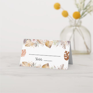 Rustic Neutral Boho Wedding Place Card