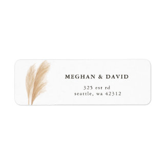 Rustic Neutral Earthy Boho Pampas Grass Wedding La Label