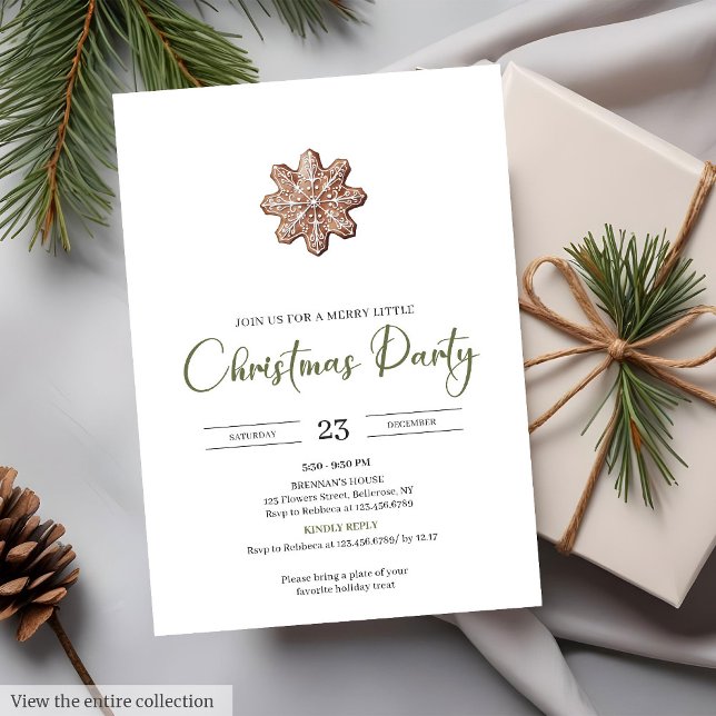 Rustic Neutral Earthy Minimalist Cozy Holiday Xmas Invitation (Rustic Neutral Earthy Minimalist Cozy Holiday Christmas Party)