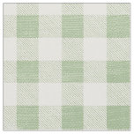 Rustic Neutral Sage Gingham Buffalo Plaid  Fabric