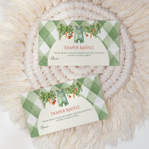 Rustic Neutral Sprout Baby Shower Diaper Raffle