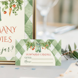 Rustic Neutral Sprout Baby Shower How Many Enclosure Card