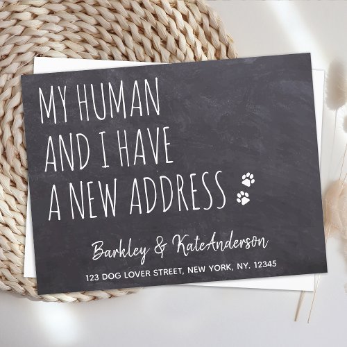 Rustic New Address Dog Moving Announcement Postcard