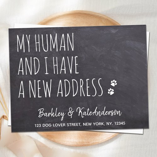 Rustic New Address Dog Pet Moving Announcement Postcard
