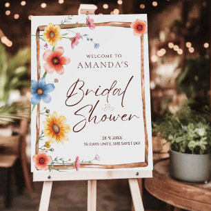 Rustic New Chapter Begins Bridal Shower Welcome  Foam Board