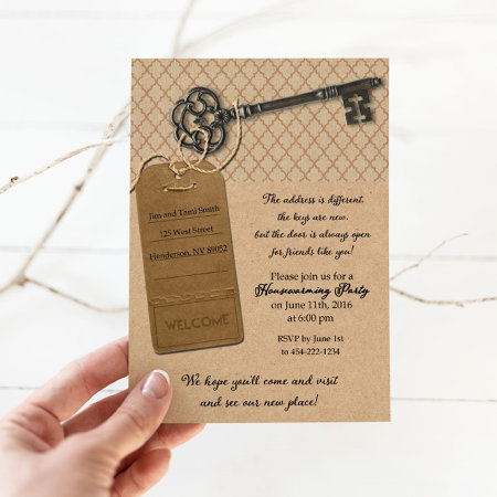 Rustic New Home Housewarming Party Invitation