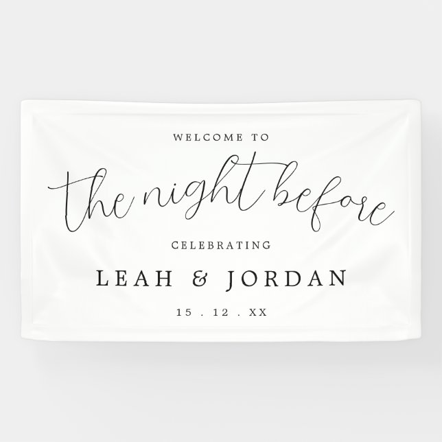 Rustic Night Before Wedding Rehearsal Dinner Banner (Horizontal)