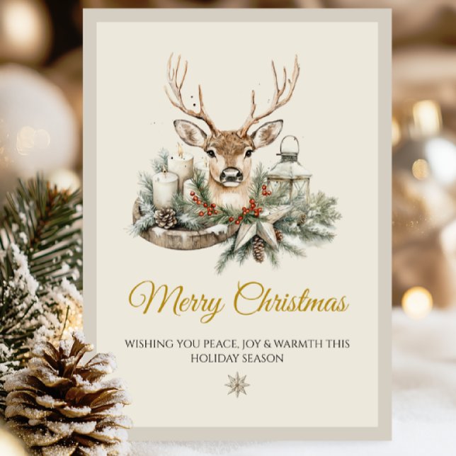 Rustic Noël Christmas Card Set (A heartfelt rustic holiday card with vintage charm and warmth.)