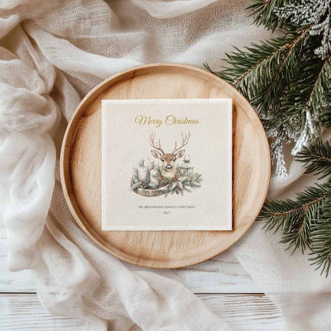 Rustic Noël Christmas Napkins (Creator Uploaded)