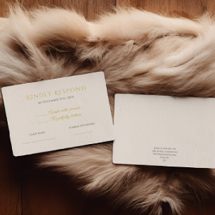 Rustic Noel Christmas RSVP Card Elegant