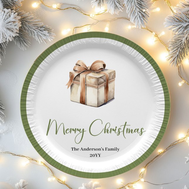 Rustic Nordic Christmas Custom Family Paper Plates (Rustic Nordic Christmas Custom Family Paper Plates)