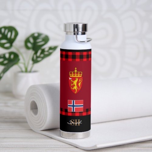 Rustic Norway Vacuum Insulated Norwegian Flag Water Bottle