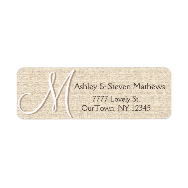 Rustic Oak Address Label (Front)