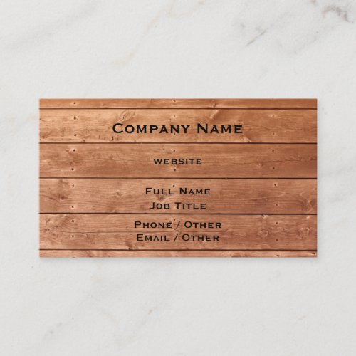 Rustic Oak Business Card