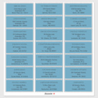 Rustic Ocean Blue Wedding Guest Address Labels