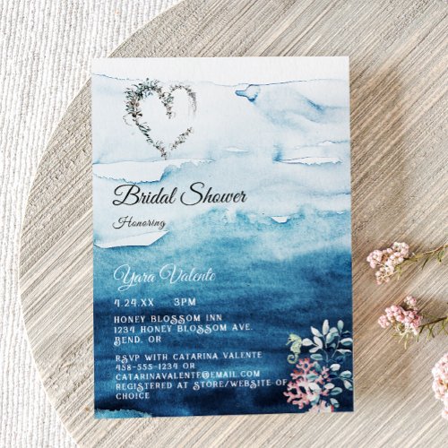 Rustic Ocean Bridal Shower Invitation