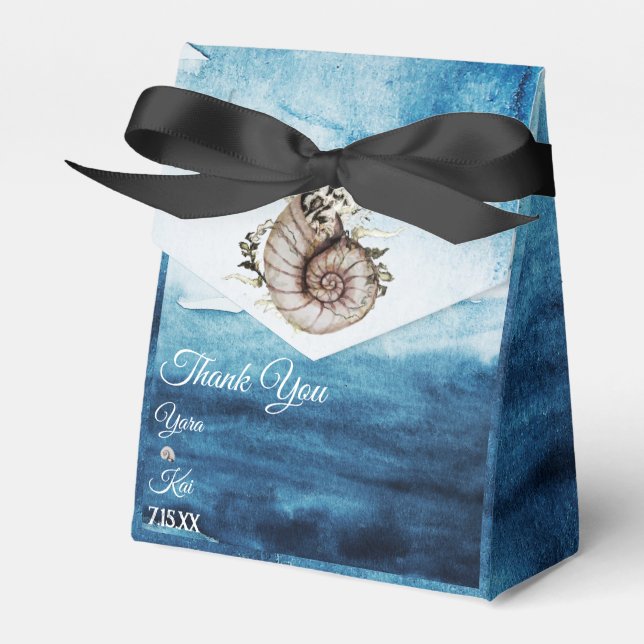 Rustic Ocean Favor Boxes (Front Side)