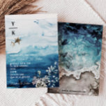 Rustic Ocean Monogram Wedding Invitation<br><div class="desc">This rustic ocean monogram wedding invitation is perfect for your rustic beach boho wedding. This design features bold black and white calligraphy with a ocean background to match your beach destination wedding or casual modern wedding in the spring, summer or fall. Please feel free to reach out to us with...</div>