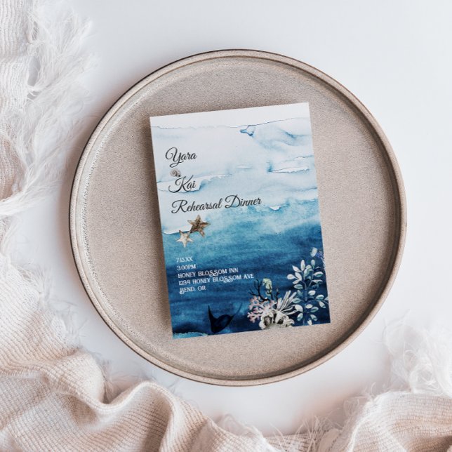 Rustic Ocean Rehearsal Dinner Invitation (Creator Uploaded)