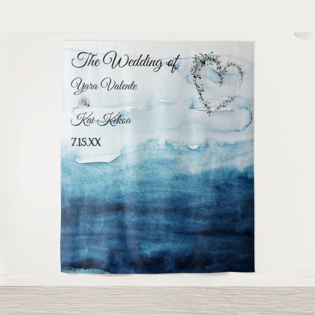 Rustic Ocean Wedding Backdrop (Front)