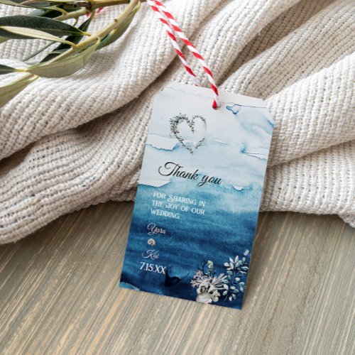 Rustic Ocean Wedding Gift Tag