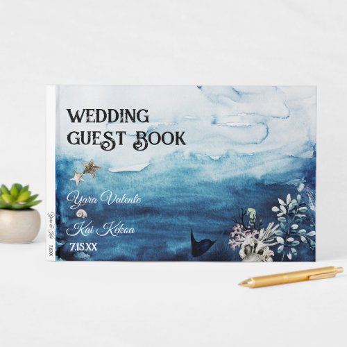 Rustic Ocean Wedding Guest Book