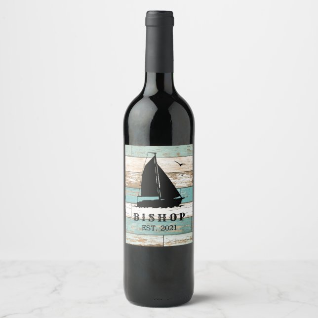 Rustic Ocean  Wine Label (Front)