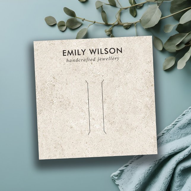 RUSTIC OFF WHITE STUCCO HAIR CLIP DISPLAY CARD (Creator Uploaded)