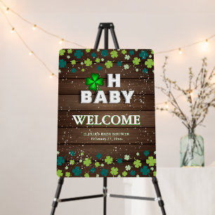 Rustic Oh Baby St. Patrick's Day Baby Shower Foam Board