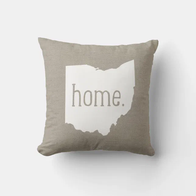 Rustic Ohio Home State Throw Pillow Zazzle