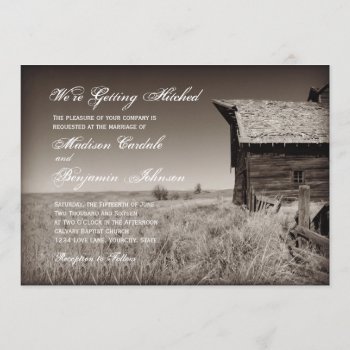 Rustic Old Barn Country Wedding Invitations by RusticCountryWedding at Zazzle