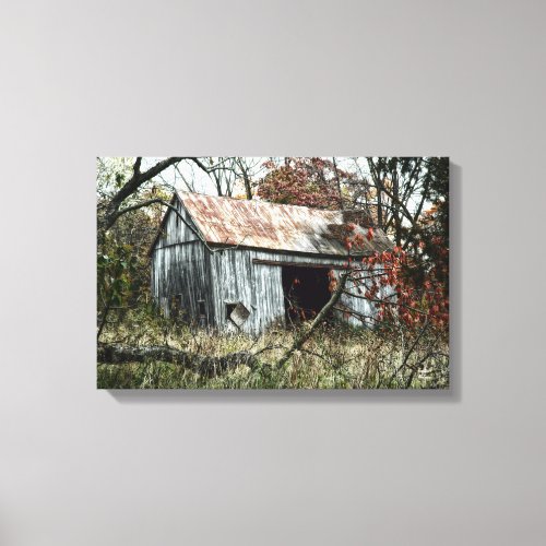 Rustic Old Barn Wrapped Canvas Print