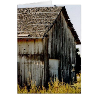 Rustic old building cards