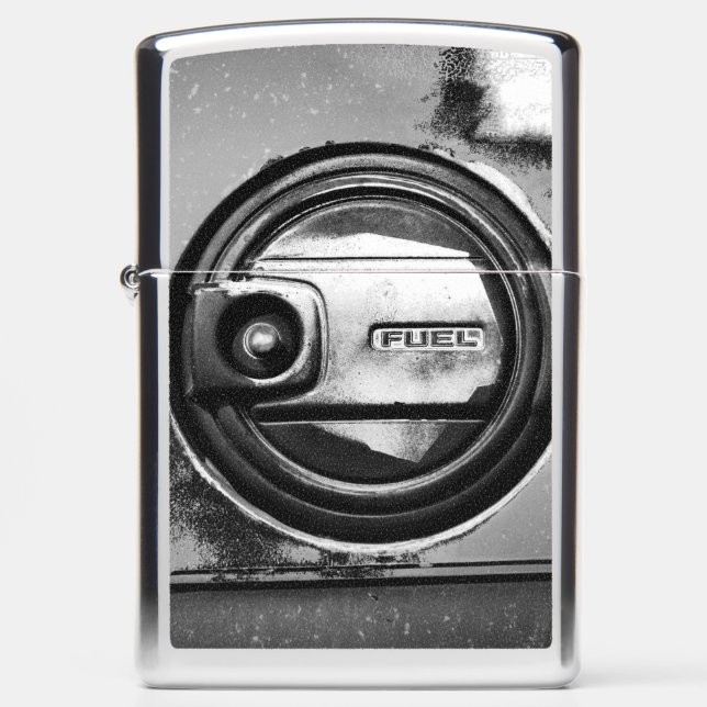 Rustic Old Car Fuel Tank Cap Zippo Lighter (Front)