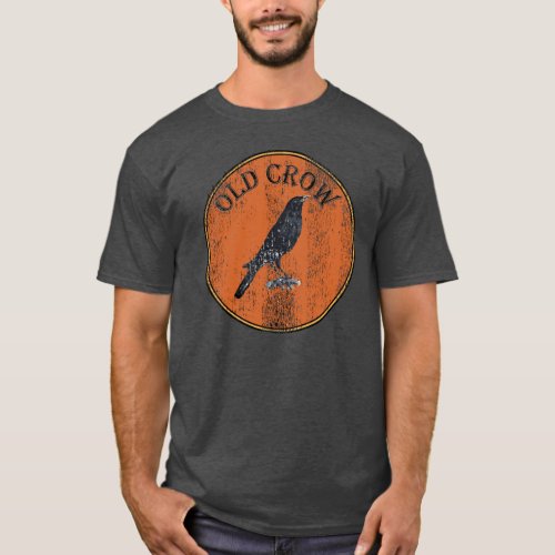 Rustic Old Crow Over The HIll Geezer T_Shirt