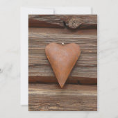 Rustic Old Heart on Log Cabin Wood (Front)