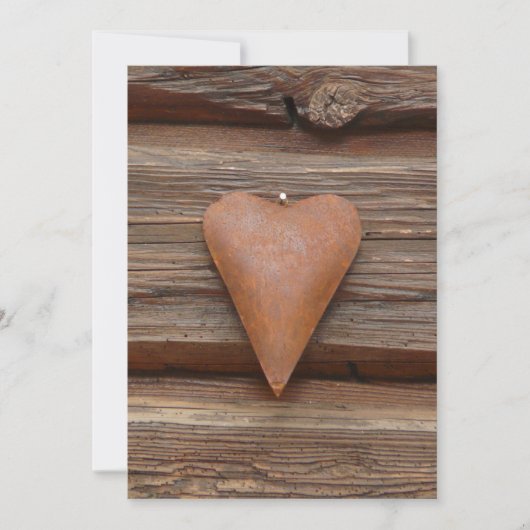 Rustic Old Heart on Log Cabin Wood (Front)