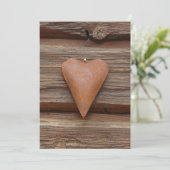 Rustic Old Heart on Log Cabin Wood (Standing Front)